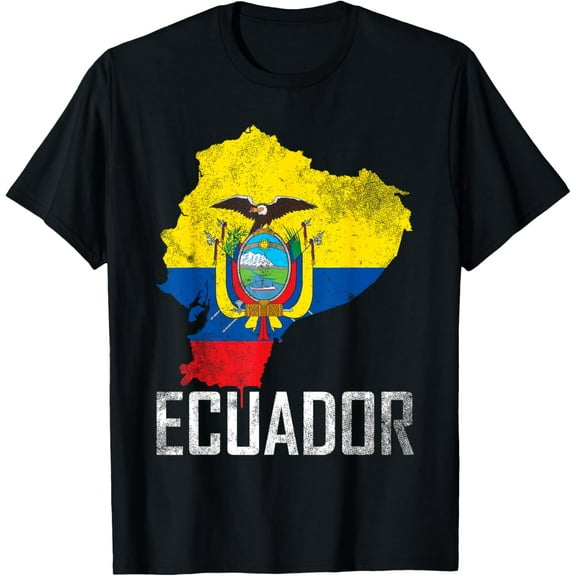 Playful Comfort Tee - Ecuador Ecuadorian Flag Map T-Shirt