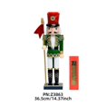 thumbnail image 1 of Wooden Nutcracker Soldier Figurine: Traditional Christmas Table Decor - Party Holiday Nutcracker Ornament For Countertop, 1 of 3
