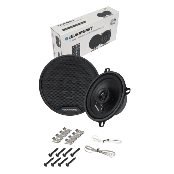 New Blaupunkt BPS-E552 5" 2-Way Coaxial Car Speakers 80W with Grilles - 1 Pair