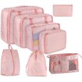 thumbnail image 1 of HSHDLDF cube d'Emballage de Voyage, Ensemble de 8 Pcs cube de Voyage, Sac de Rangement Pliable, Sac de Rangement Léger (Rayé), 1 of 7