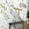 thumbnail image 5 of Green Flower Leaf Sheer Curtains 84 Inches Long 2 Panels Set, Window Sheer Curtains for Living Room/Bedroom, Vintage Botanical Plant Watercolor Light Filtering Rod Pocket Curtain 52'' x 84'' x 2, 5 of 7