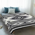 thumbnail image 4 of Gray Boho Blanket Soft Cozy Warm Throw Blanket for Couch, Plush Fuzzy Flannel Fleece Blankets for Sofa, Southwestern Ethnic Aztec Retro Geometric Bed Blankets Lightweight Gifts for Women, 50"x60", 4 of 9