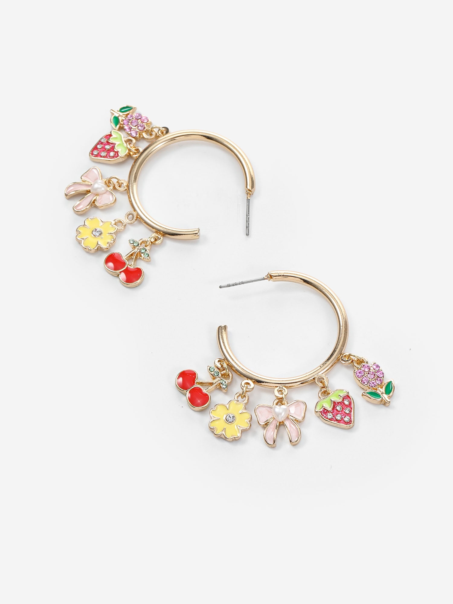 Packed Party Spring Charmy Hoop Earrings, 1 Pair