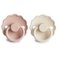 thumbnail image 2 of FRIGG Daisy Natural Rubber Pacifier 2-Pack, 0-6 Months, Blush/Cream, 2 of 6
