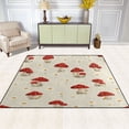 thumbnail image 3 of 80x58in Area Rug Machine Washable Floor Mats Skid-Resistant Backing Carpet for Home Kitchen Bedroom Cute Mushroom Pattern with Daisies, 3 of 7