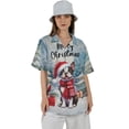thumbnail image 4 of Merry Christmas Boston Terrier Enjoys Woofmas Winter Xmas Holiday Hawaiian Shirt Breathable Summer Unisex Merch Gentleman Dog Lover Gifts - 02022, 4 of 6