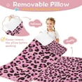thumbnail image 3 of Pink and Black Of Leopard Print Toddler Nap Mats for Kids Preschool,Sleeping Mat Bag or Kids,Toddler Sleeping Bag,Toddler Nap Mat or Daycare, 3 of 6