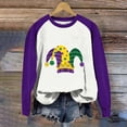 thumbnail image 3 of Gibobby Sudadera Mujer Moda Camisa de manga larga para mujer Carnival Sudadera morada (Blanco, XXL), 3 of 5