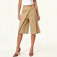 thumbnail image 2 of Wensltd Women Shorts Casual Lightweight Solid Color High Waist Knee Length Shorts Comfortable, 2 of 6
