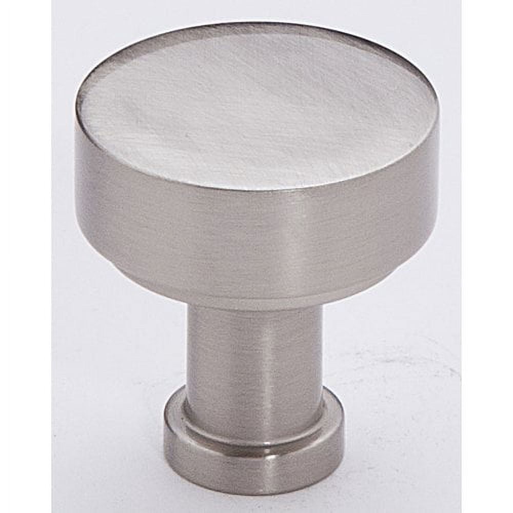 Alno A716-18-SN Moderne 1-1/8" Round Modern Disc Mushroom Solid Brass Cabinet Knob /