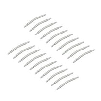 18mm Curved Spring Bar Pins 1.5mm Dia Stainless Steel Double Flanged End Watch Band Link Pin 20 Pack
