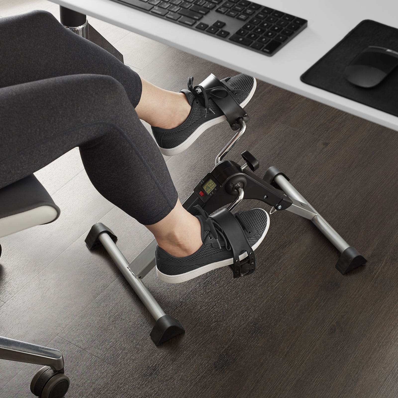 Arm Leg Foot Pedal Exerciser NEW Foldable Under Desk Stationary Exercise Bike 