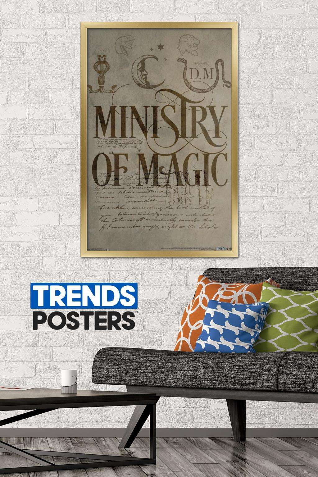 The Wizarding World: Harry Potter - The Ministry of Magic Wall Poster, 22.375" x 34", Framed