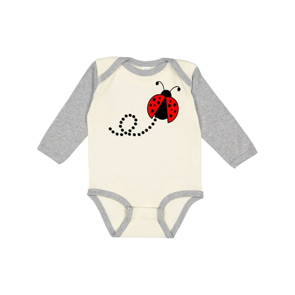 Inktastic Cute Red Ladybug Boys or Girls Long Sleeve Baby Bodysuit