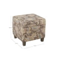 thumbnail image 5 of HomePop Square Storage Ottoman with Lift Off Lid, Gray Floral, 5 of 5