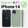 thumbnail image 6 of Compatible with iPhone 14 Case, Full Body Food-Grade Silicone Wear-Resistant, Anti-Drop Protection with Soft Anti-Scratch Microfiber Lining Phone Case for iPhone 14, 6.1 inch,Calke Green, 6 of 14