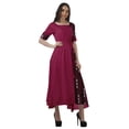 thumbnail image 3 of Moomaya Robe à Manches Courtes Imprimée avec Cordon de Serrage et Encolure Dégagée pour Femmes, 3 of 4