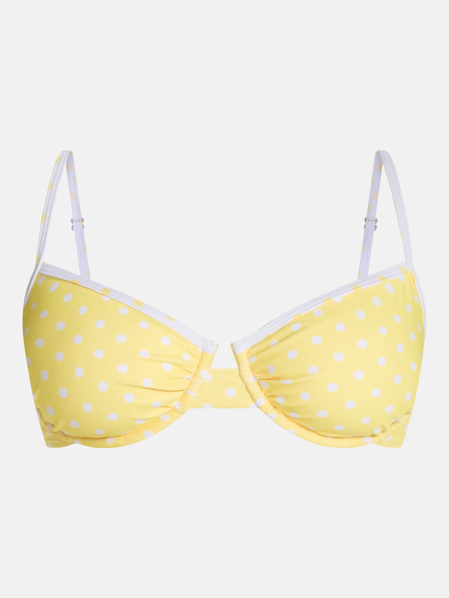 No Boundaries Polka Dot Underwire Bikini Top, Women's XXS-XXL