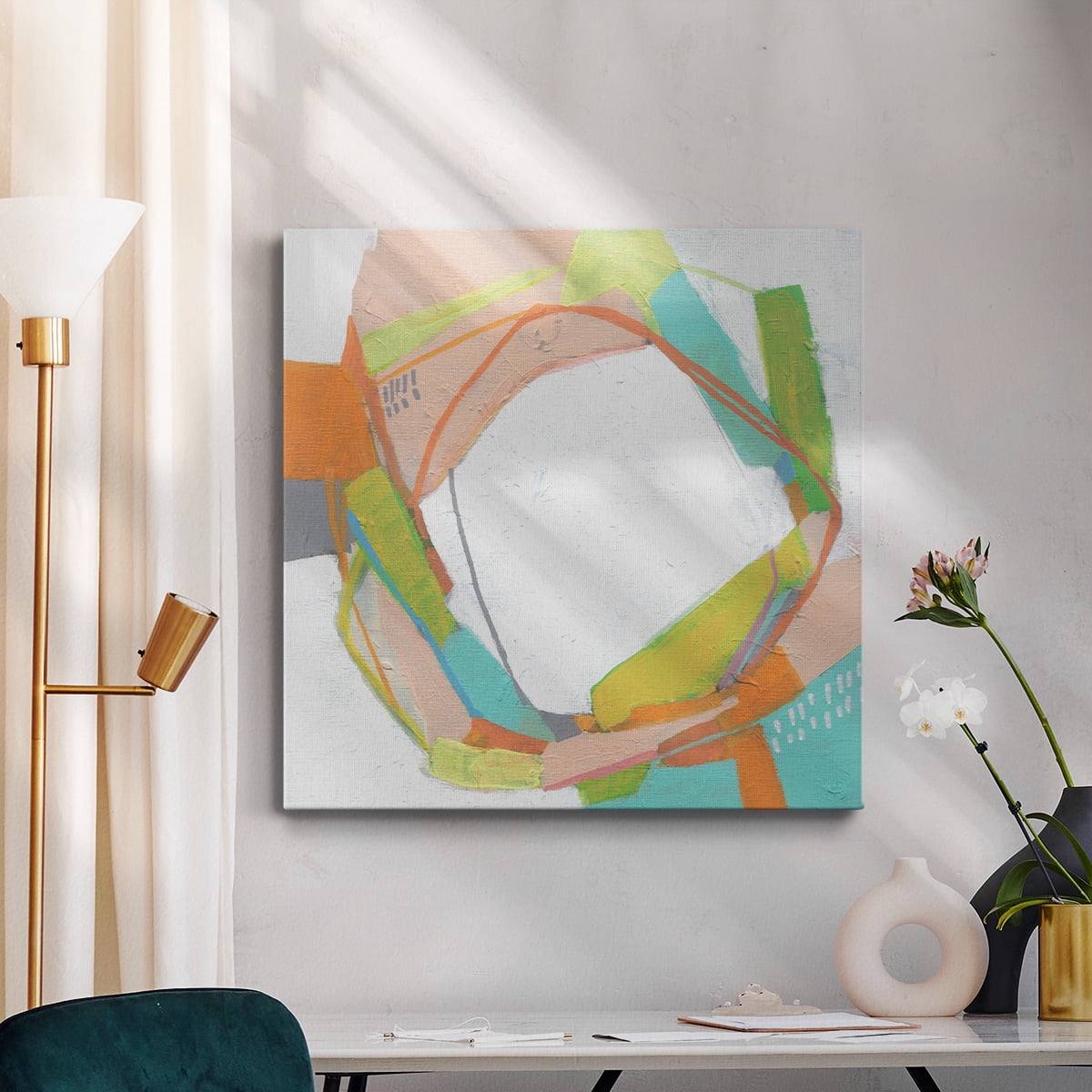 Wexford Home Candy Whorl I-Premium Gallery Wrapped Canvas, 40" x 40" - Ready to Hang