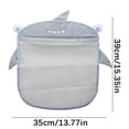 thumbnail image 3 of Tuvgenk Suction Cup Bath Toy Organizer 15x14 inch Mesh Hanging Hanging Storage Bags Gray Large Capacity Drainage for Baby Bath Toy Storage, 3 of 5