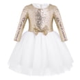 thumbnail image 4 of MSemis Kids Flower Girl Dress Princess Mesh Sequined Wedding Birthday Party Dress, 4 of 6