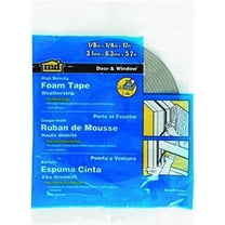 M-D 02238 1/8" X 17' Gray Waterproof & Airtight Foam Tape Weather Stri