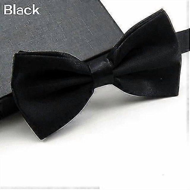 Renikh Men Classic Solid Color Bowtie Necktie Tuxedo Wedding Party Adjustable Bow Tie
