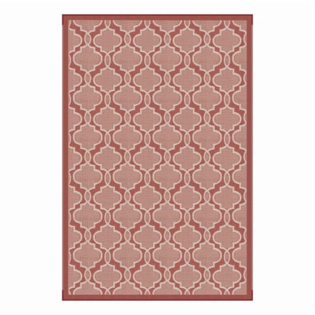 Lippert Components Patio Mat 2021028029 12 Foot Length x 8 Foot Width; Terracotta; Polypropylene; Reversible Fabric; UV/Mold/Mildew Resistant; Without Grommets/Stakes
