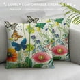 thumbnail image 3 of Qinduosi Floral Spring Throw Pillow Covers Set of Flower Farmhouse Decorative Pillow Covers Cushion Cases Outdoor for Sofa Bedroom Car Home Decor White, 3 of 5