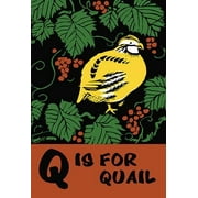 Q is for Quail-Fine Art Canvas Print (20" x 30")
