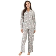 Richie House Women's Knit Flannel Pajama Sleepwear Set with Pants RHW2843
