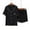 Black, variant on Women Summer Pajamas Set 2 Piece Soft Modal Loungewear Solid Short Sleeve Shirts and Flowy Pants