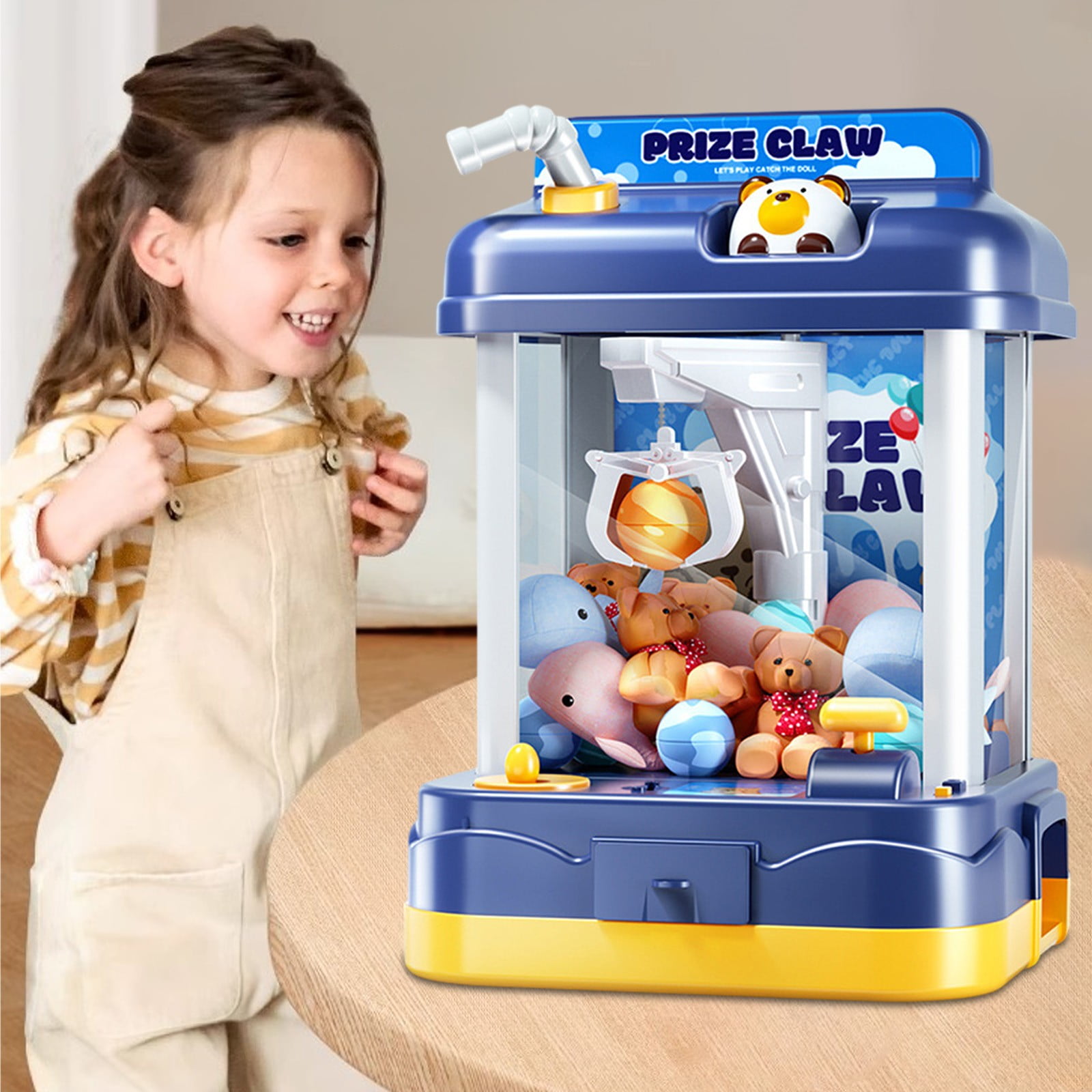 Claw Machine for Kids,Toy Glowing Arcade Game with LED Lights & Sound, Mini Vending Machines Candy Grabber Prize Dispenser Home Party Christmas Birthday Gifts