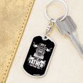 thumbnail image 6 of Like My Father Swivel Trucker Keychain Dog Tag Stainless Steel or 18k Gold, 6 of 10