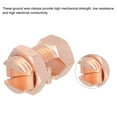thumbnail image 3 of Uxcell 2PCS Split Bolt Connector Brass Copper Grounding Clamps TJ50-70 with Matching Nut for Completing Ground Bonding, 3 of 4