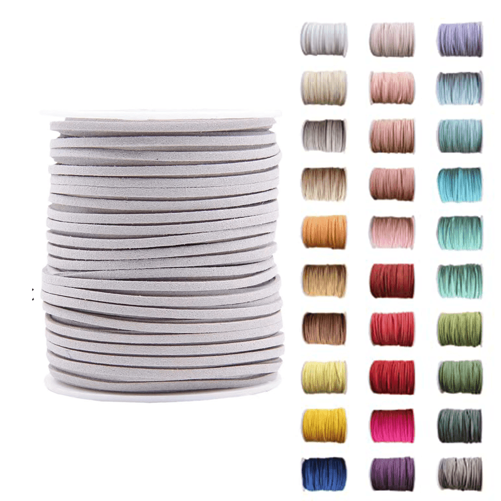 JIEYAO Cordon En Cuir Pour Colliers, 3 Couleurs 10m X 2,5mm