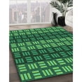thumbnail image 3 of Ahgly Company Machine Washable Indoor Round Transitional Deep Teal Green Area Rugs, 8' Round, 3 of 7