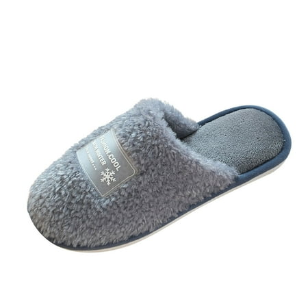 

crtigd Men Slippers Autumn And Winter Fashion And Comfortable Home Indoor Warm Thick Bottom Soft Non Slip Mens Plush Slippers Size 8