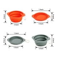 thumbnail image 3 of GOOPAWS Silicone Non-Skid Travel Cat & Dog Bowl, 2 count, Orange/Grey, 3 of 6