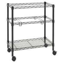 Alera FW60-1426BL Two-Tier Rolling File Cart, 26w x14d x 29-1/2h, Black