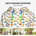 thumbnail image 4 of Lsque Cartoon Transport Pattern Casual Women's Hoodie,Hooded Sweatshirt with Kangaroo Pocket,Pullover Hoodie with Eye-catching Drawstrings-Small, 4 of 7