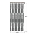 thumbnail image 5 of Grey and White Arrow Feather Pattern Shower Curtain 36"x72" ,Bathroom Decorative Shower Curtains Set with 12 Hooks,Modern Waterproof Washable Shower Curtain, 5 of 6