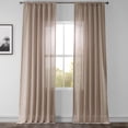 thumbnail image 2 of Soft Taupe Faux Linen Sheer Curtain (1 Panel), Soft Taupe, 50W X 120L, 2 of 6