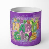 3.75 x 3.25 in. Unisex Happy Mardi Gras 10 oz Decorative Soy Candle