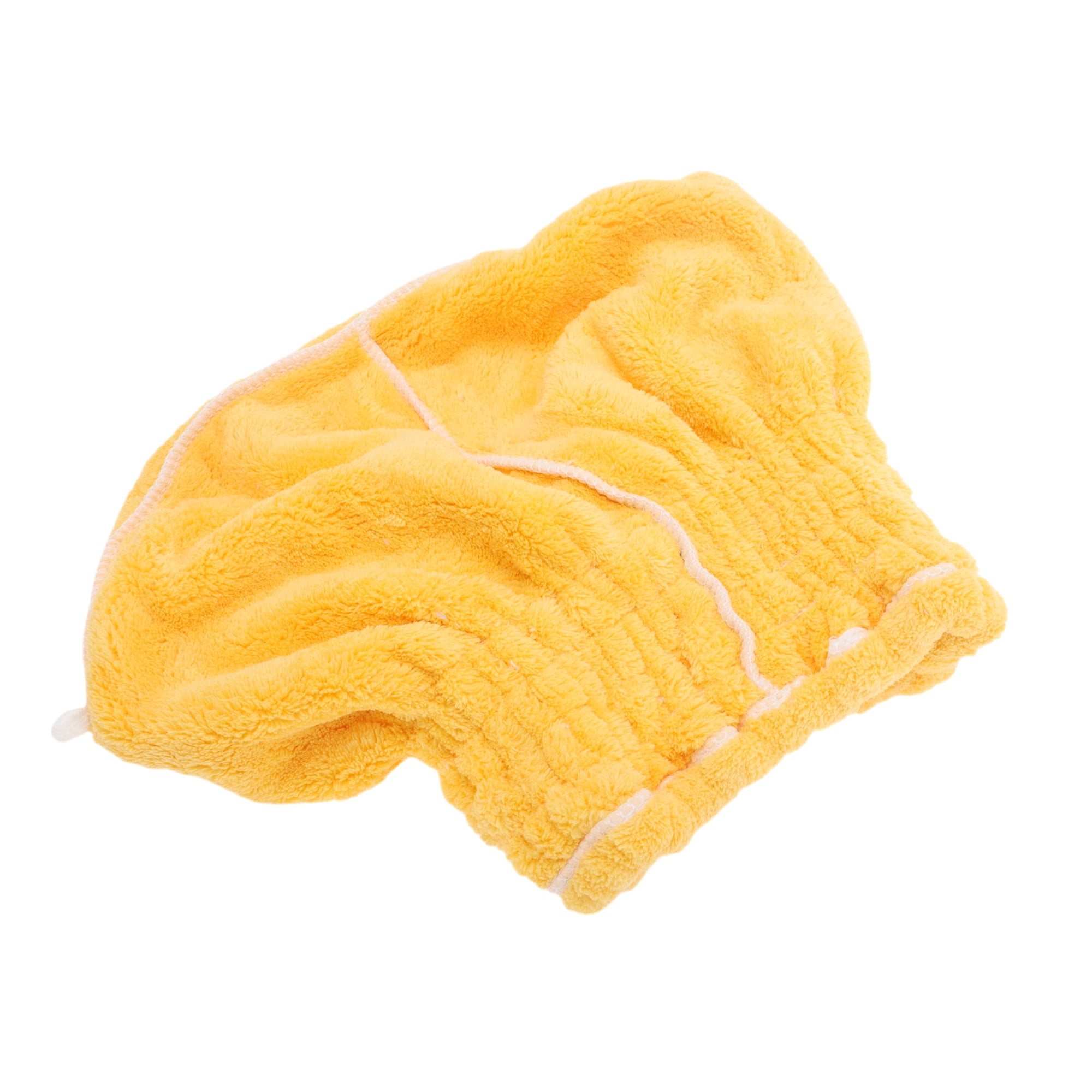Unique Bargains 1pc Water-absorbent Bow Hair Drying Towel 10.24"x11.81" Yellow