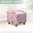 thumbnail image 5 of TSOVTHRID Cute Axolotl Daisy Print Ottoman Cover Square High Stretch Ottoman Slipcover with Nonslip Elastic Bottom Soft Footstool Protector for Square Storage Ottomans, 5 of 7