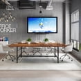thumbnail image 2 of Tribesigns 6FT Conference Table, Rustic Rectangle 70.8" W x 35.4" D Meeting Table, Modern Seminar Table Boardroom Desk for Office Meeting Conference Room (6ft, Rustic), 2 of 11