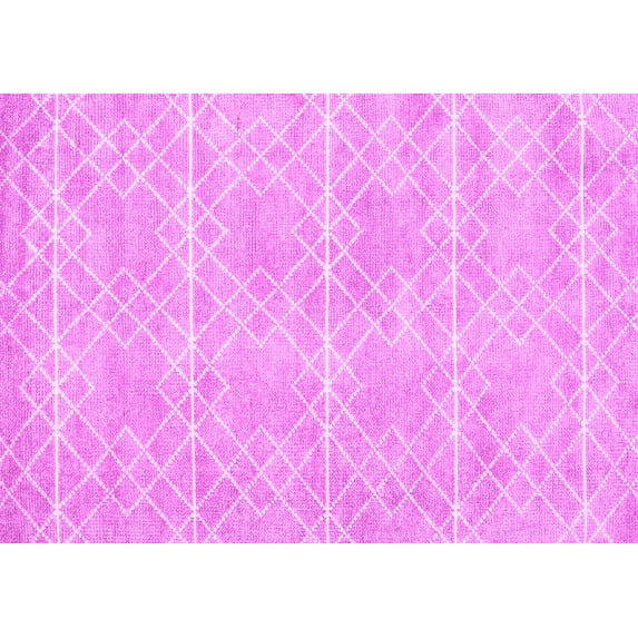 Ahgly Company Indoor Rectangle Abstract Pink Contemporary Area Rugs, 7' x 10'