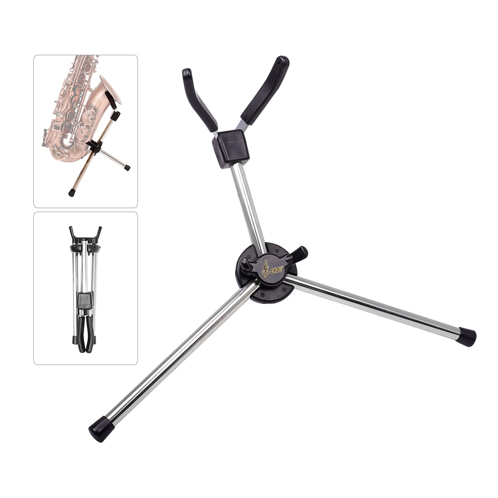 Foldable Saxophone Stand Portable Alto Sax Metal Floor Stand Holder Aluminum Alloy with Carry
