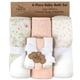 thumbnail image 5 of Set de toallas de baño con capucha para bebé, 6 piezas con diseño floral, 5 of 5